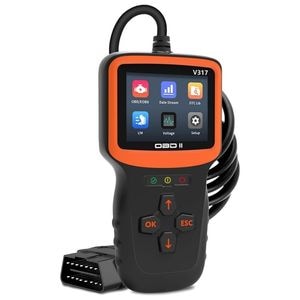 Instrument de scanare si diagnosticare auto Techstar V317, 2.8 inch, compatibil OBD II si EOBD, negru/portocaliu