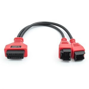 Cablu adaptor de diagnosticare Techstar, OBD2, pentru Chrysler, Cu 12 Pini La 8 Pini, negru/rosu