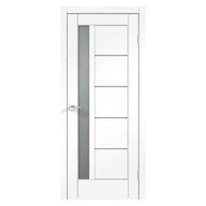 Usa Interior din MDF Novo Doors ND16 LUX PREMIUM, Cadru din Lemn Masiv, KIT COMPLET, Toc Reglabil de 30 CM INCLUS, Plinta pe Ambele Parti, Alb mat