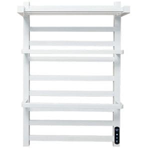 Calorifer electric TRENDYS, 8 elementi, 5 trepte de putere, 2200W, 50 x 75 cm, digital, alb mat, cu 5 brate si etajera pentru depozitare prosoape