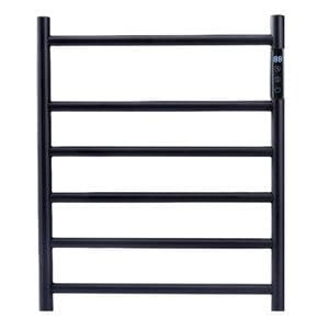 Calorifer electric TRENDYS, 6 elementi, 5 trepte de putere, 2200W, negru mat, 42 x 50 cm, digital