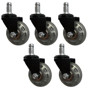 Set de 5 roti de silicon Industriala ARKA CHAIRS RX90T, 60mm universal, pentru scaun