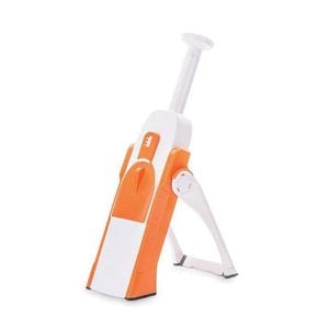 Feliator manual SIKS tip mandolina, pliabil, 4 functii, alb/portocaliu