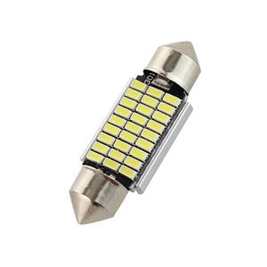 Bec LED Auto Techstar, Festoon, 27SMD, alb rece, 6000K, 12V, 540 lm
