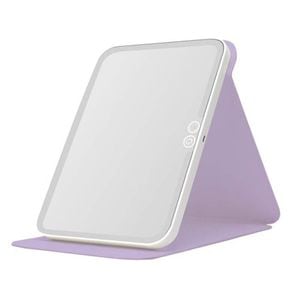 Oglinda SIKS, iluminare LED, pentru machiaj, 18.5 x 13 cm, incarcare USB, buton On/Off