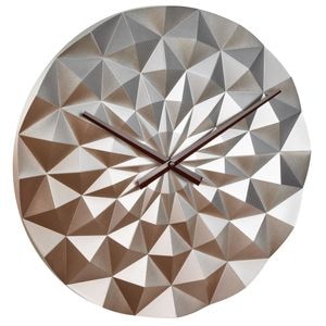 Ceas de perete TFA, 60.3063.51, Geometric, De precizie, Analog, Creat de designer, Model Diamond, Roz auriu metalic