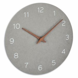 Ceas de perete TFA, 60.3054.10, Silentios, De precizie, Din lemn, Analog, Design minimalist, Gri