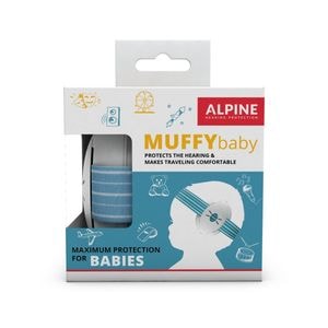 Casti antifonice pentru bebelusi Alpine, Muffy Baby, Pentru protectie auditiva, SNR 23, albastru