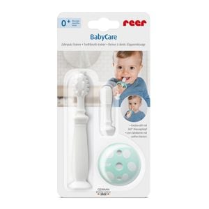 Set periute de dinti Reer BabyCare, silicon, pentru antrenament, 0 luni+, Alb