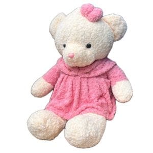 Jucarie de plus Nichita, Urs cu rochita, Multicolor, 120 cm