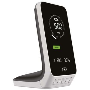 Statie TFA, AIRCO2NTROL UP, Cu monitor dioxid de carbon CO2, Cu afisaj temperatura si umiditate, Alb