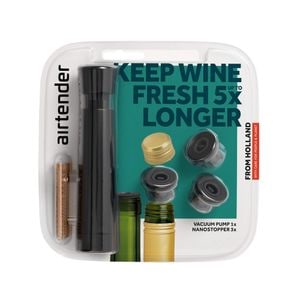Set vacuum pentru vin AIRTENDER, blister, alimente, vin, cocktail, 4 piese