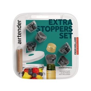 Set dopuri vidare Nanostopper Extra AIRTENDER, blister, alimente, vin, cocktail, 6 piese