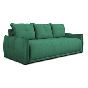 Canapea extensibila Jojo, lada depozitare, Verde, 222 cm