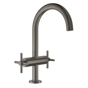 Baterie lavoar Grohe Atrio 21019AL3, 3/8'', L, 303 mm, ventil, lucios, grafit