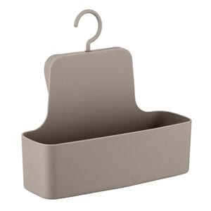 Suport de baie WENKO Barcelona cu carlig, 9 x 26 x 24 cm, maro, plastic