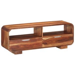 Comoda TV Vidaxl, 110x30x40 cm, lemn masiv de acacia