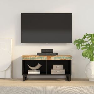 Comoda TV Vidaxl, 85x33x43.5 cm, lemn masiv reciclat