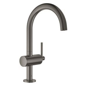 Baterie lavoar Grohe Atrio 32042AL3, 3/8'', L, 310 mm, ventil, mat, grafit
