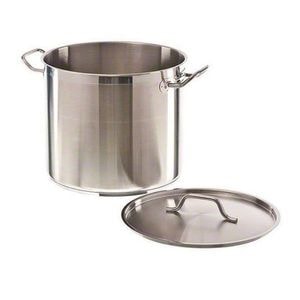 Oala inox cu capac, 50 L, 40 x 40 cm, fund capsat triplu stratificat