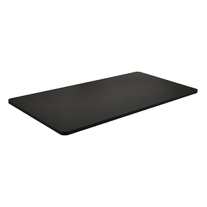 Blat de Birou din PAL Melaminat, Negru cu Colturi Rotunjite, 150 x 75cm, 25mm