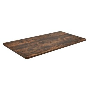 Blat de Birou din PAL Melaminat, Maro Inchis (Rustic) cu Colturi Rotunjite, 120 x 75cm, 25mm