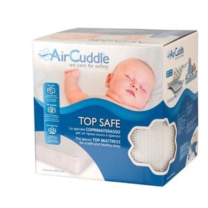 Protectie impermeabila antitranspiratie AirCuddle, Top Safe TS-140, 3D, Pentru saltea 70x140 cm, Alb