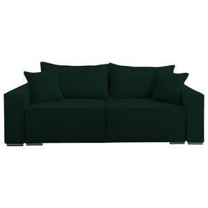 Canapea extensibila Jaky Lincoln cu lada de depozitare, verde, 230x100x82 cm