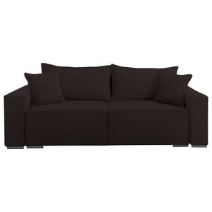 Canapea extensibila Jaky Lincoln cu lada de depozitare, maro, 230x100x82 cm