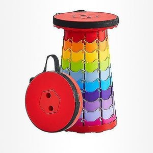 Scaun pliant Nichita, Camping, Inaltime reglabila 7-45,5 cm, Rosu