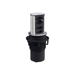 Multipriza cu protectie BACHMANN Elevator, o priza schuko, 2 x prize euro, fisa schuko montabila, inox
