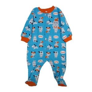 Salopeta bebe Pekkle z63, cu imprimeu supereroi, 4-6 Kg / 50.8-61 cm, 0-3 luni