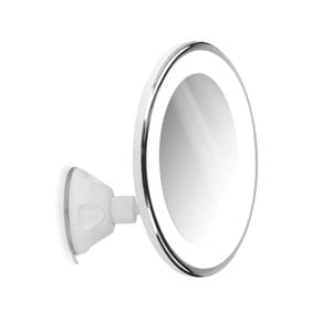 Oglinda SIKS, reglabila, iluminata, pentru machiaj, 38 x 25 cm, diametru 17.75 cm