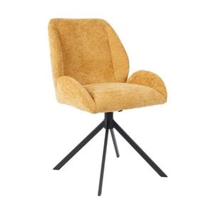Scaun living tapitat KJC4347, 56x63x88 cm, Galben