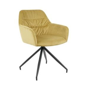 Scaun Living Tapitat KJC4345, 87x57x59 cm, Mustar