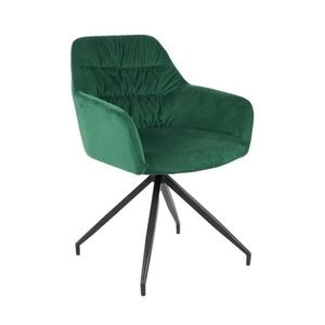 Scaun Living Tapitat KJC4345, 87x57x59 cm, Verde
