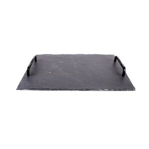Platou cu manere pentru servit, ardezie, 40x30 cm