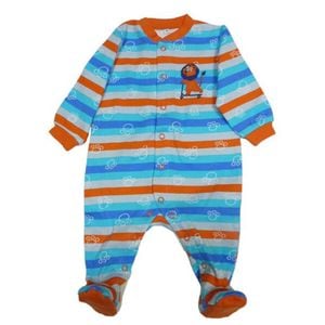 Salopeta bebe Pekkle z82, cu imprimeu dungi colorate, 7.25-8.50 Kg / 68.5-73.6 cm, 6-9 luni