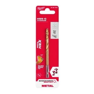 Burghiu MILWAUKEE, pentru metal HSS-G TiN, laminat 5.5x60/104mm. RED HEX Shockwave  
