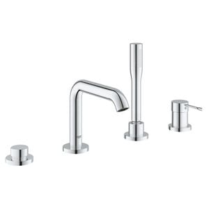 Baterie cada Grohe Essence 19578001, 1/2'', montare pe cada, diverter, monocomanda, 2 m, 1 pulverizare, anti-calcar, crom