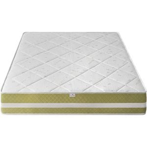 Saltea ortopedica Best Sleep Luxe Memory Aloe Vera, 160x200x25 cm, spuma poliuretanica cu memorie cu infuzie de aloe vera, husa detasabila, fermitate medie
