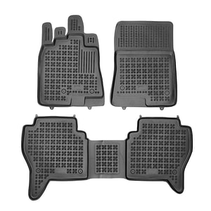 Set covorase auto Rezaw Plast, pentru Mitsubishi Pajero V8 / V9 2007-2021, 3 bucati, Negru