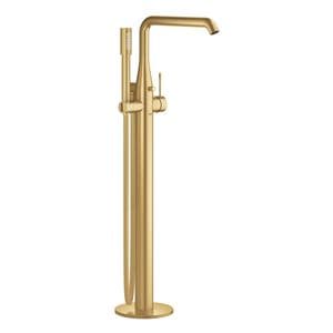 Baterie de cada Grohe Essence 23491GN1, montare pe podea, set dus, necesita valva, mat, auriu