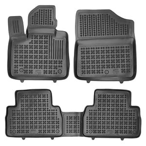 Set covorase auto Rezaw Plast, pentru Hyundai Santa Fe 2020-prezent, 3 bucati, Negru