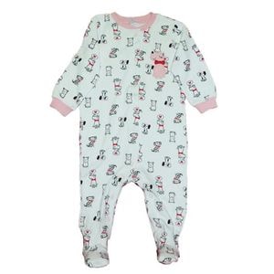 Salopeta bebe Pekkle z119, cu imprimeu catei roz, 8.5-10 Kg / 73.6-77.5 cm, 9-12 luni