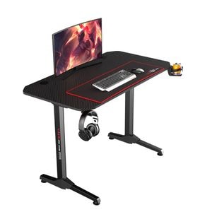 Birou gaming Arka Evolution Z7, Profesional black red, suprafata black carbon 110 x 60cm, Mouse Pad