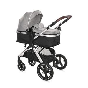 Carucior transformabil Lorelli Viola, cu adaptori cos auto, pana la 22 kg, Opaline Grey