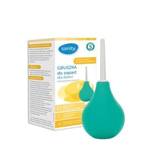 Para Sanity nr. 5 pentru irigare intestinala, din cauciuc, pentru copii 6 - 12 luni, Verde