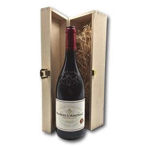 Cutie cadou Cadouri Premium French Red, cu vin rosu sec Baron D'Arignac, 0.75L