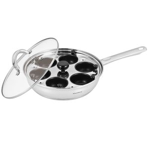 Tigaie Klausberg KB7607, Cu insert de ou, Inox, Argintiu, 24 cm